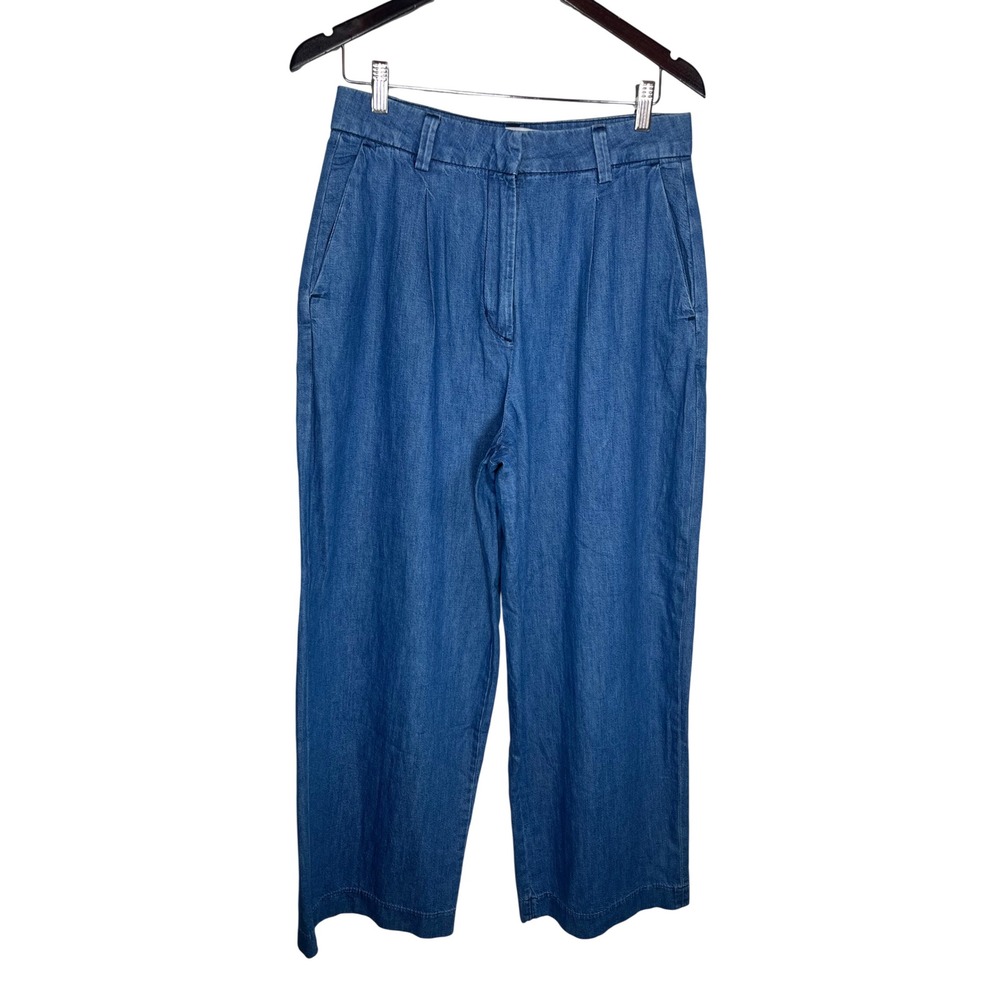 Old Navy Wide Leg Taylor Jean Trouser 8 Dark Wash Extra High Rise‎ Casual Chic